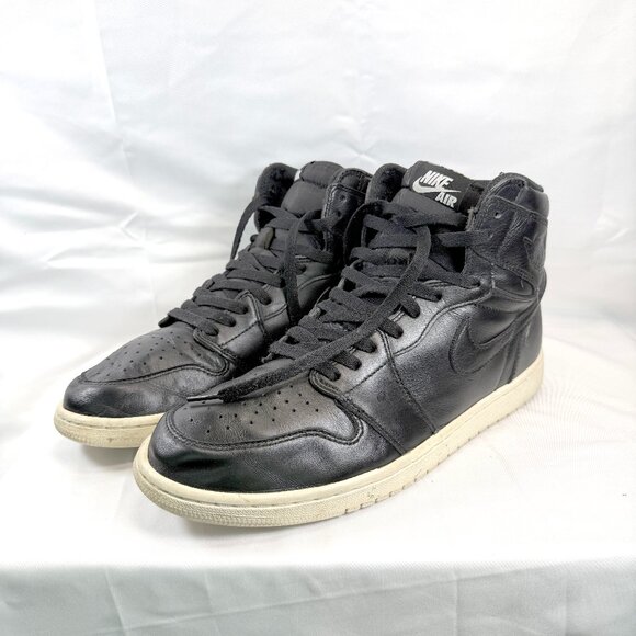 Air Jordan 1 Retro High OG Black/Black-Sail 🖤 Size 11.5 (Men’s) — Pre-owned - Picture 1 of 7